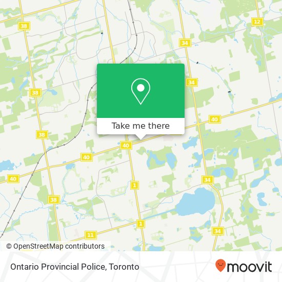 Ontario Provincial Police map