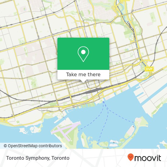 Toronto Symphony map