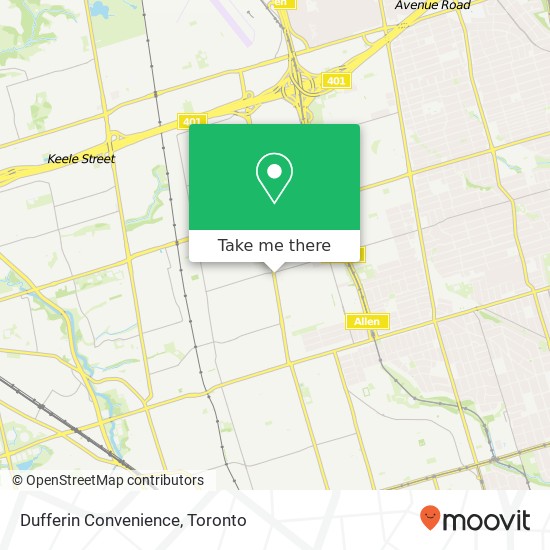 Dufferin Convenience map
