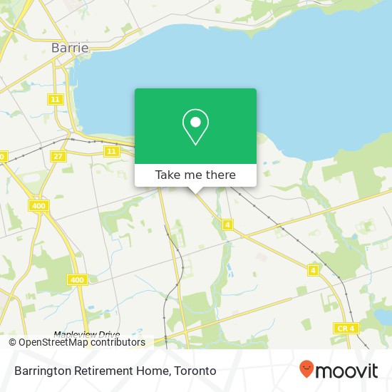 Barrington Retirement Home map