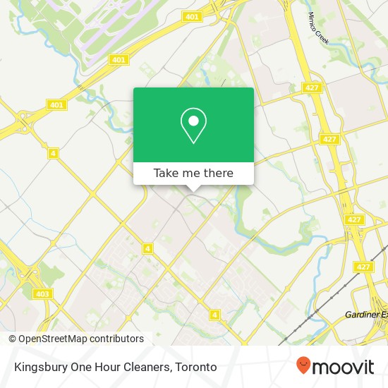 Kingsbury One Hour Cleaners map