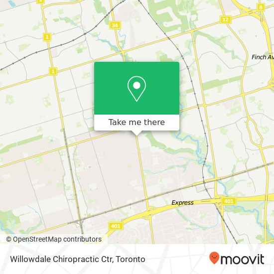 Willowdale Chiropractic Ctr map