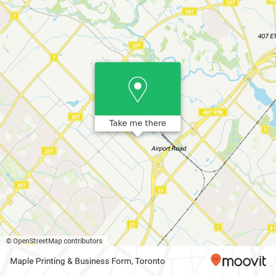 Maple Printing & Business Form map