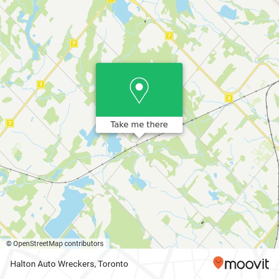 Halton Auto Wreckers map