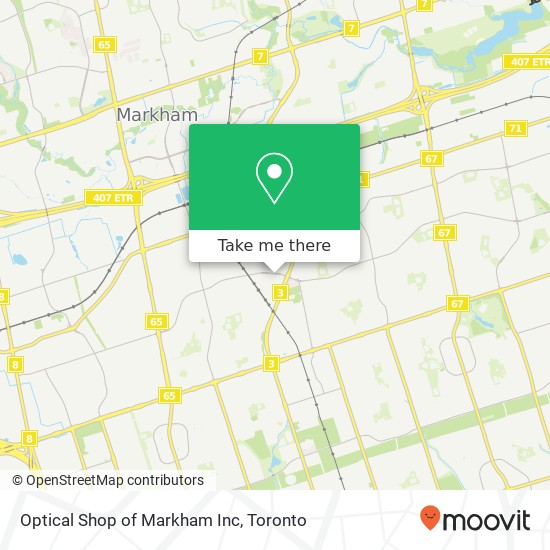 Optical Shop of Markham Inc map