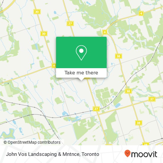 John Vos Landscaping & Mntnce map