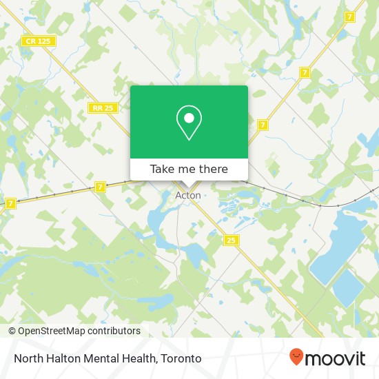 North Halton Mental Health map