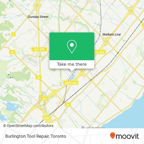 Burlington Tool Repair map