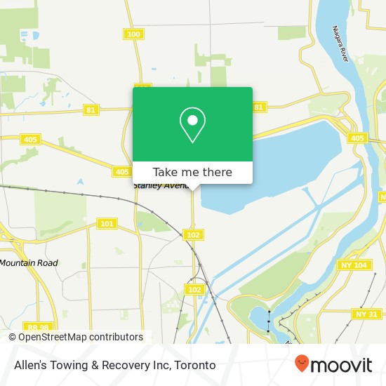 Allen's Towing & Recovery Inc map