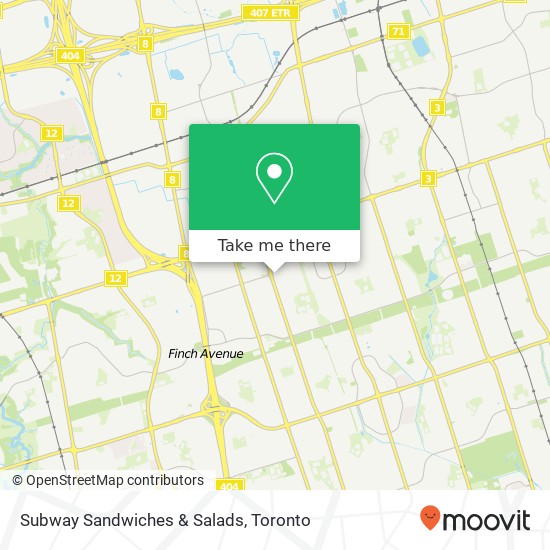 Subway Sandwiches & Salads map