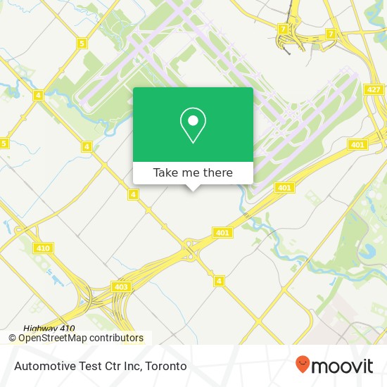 Automotive Test Ctr Inc map
