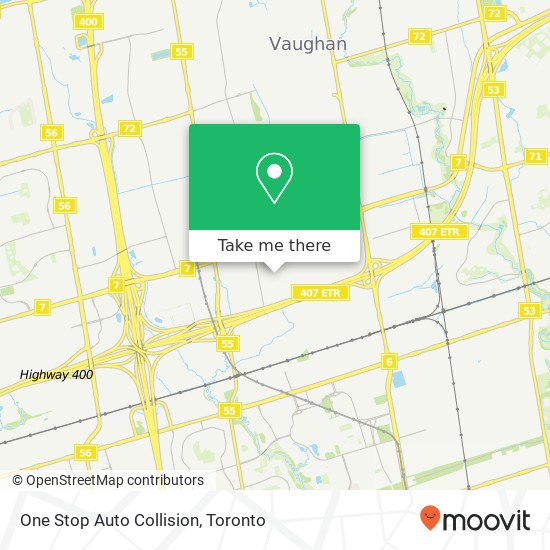 One Stop Auto Collision map