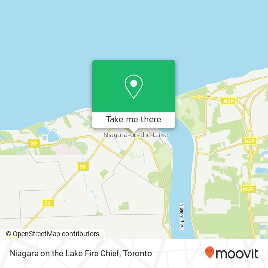 Niagara on the Lake Fire Chief map