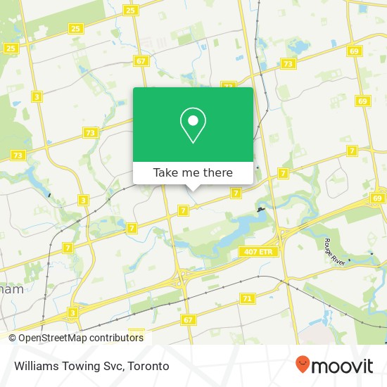 Williams Towing Svc map