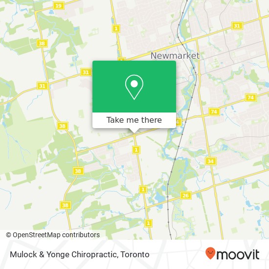 Mulock & Yonge Chiropractic map