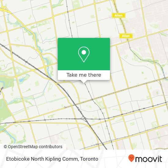 Etobicoke North Kipling Comm map