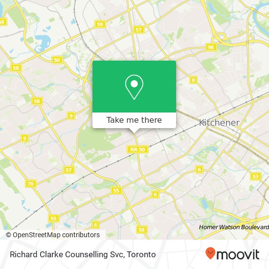 Richard Clarke Counselling Svc map