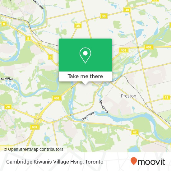 Cambridge Kiwanis Village Hsng map