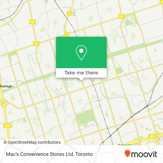 Mac's Convenience Stores Ltd map