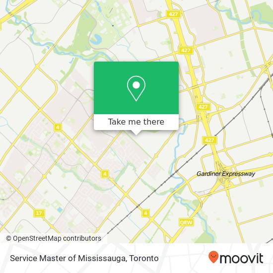 Service Master of Mississauga map