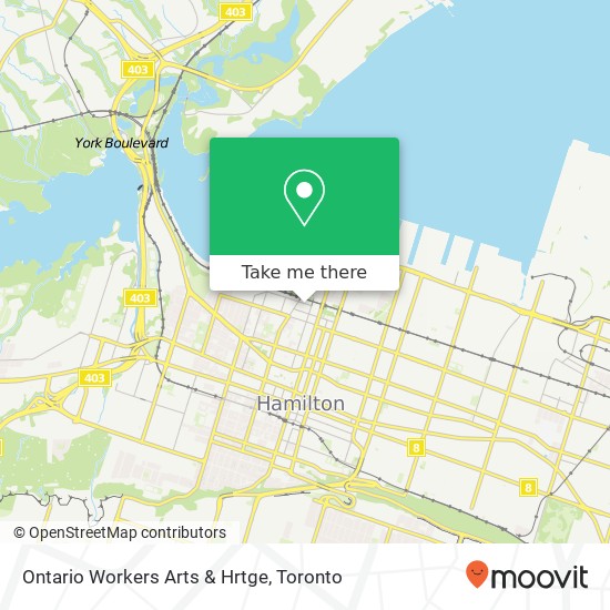 Ontario Workers Arts & Hrtge map