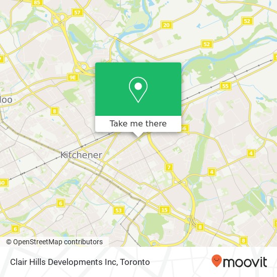 Clair Hills Developments Inc map