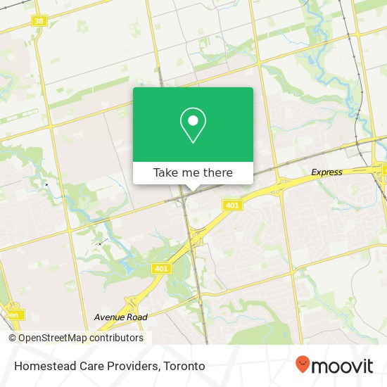 Homestead Care Providers map