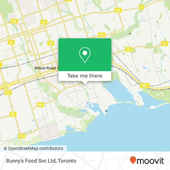 Bunny's Food Svc Ltd map