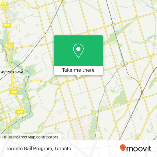 Toronto Bail Program map
