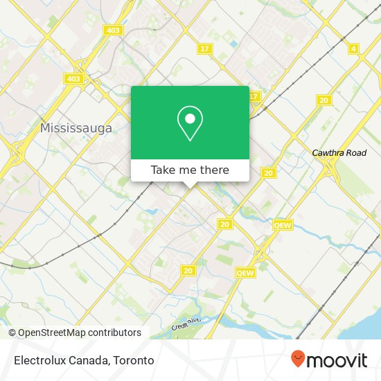 Electrolux Canada map