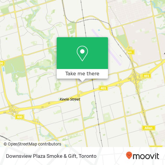 Downsview Plaza Smoke & Gift map