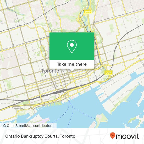 Ontario Bankruptcy Courts map