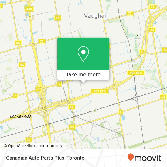 Canadian Auto Parts Plus map