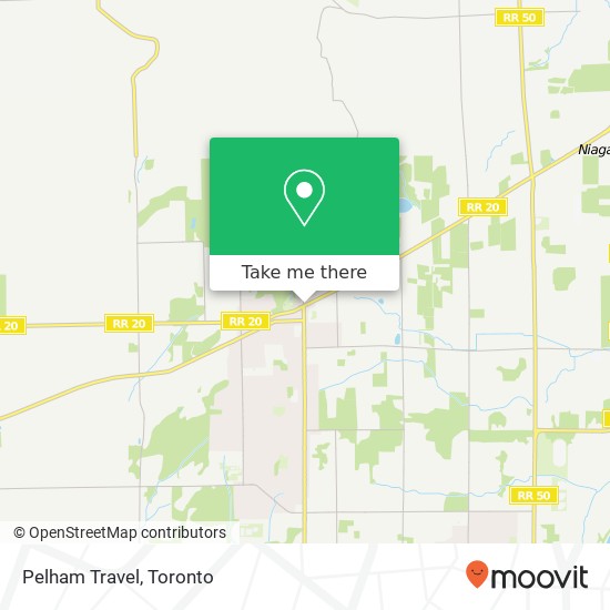 Pelham Travel map