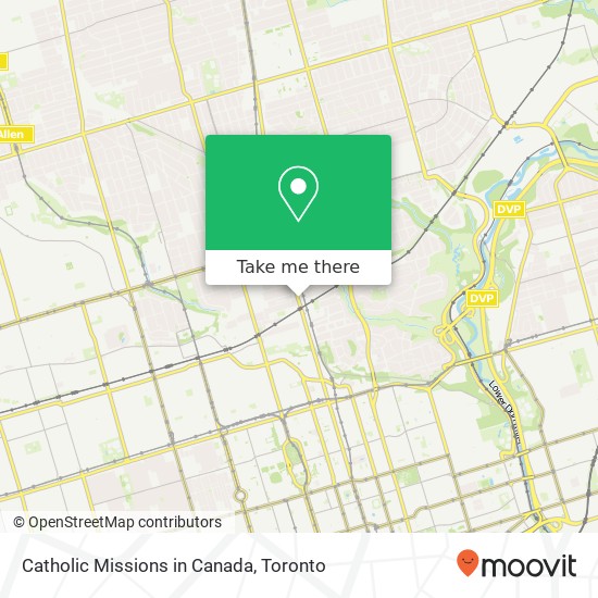 Catholic Missions in Canada map