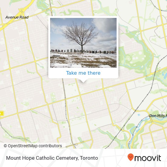 Mount Hope Catholic Cemetery plan