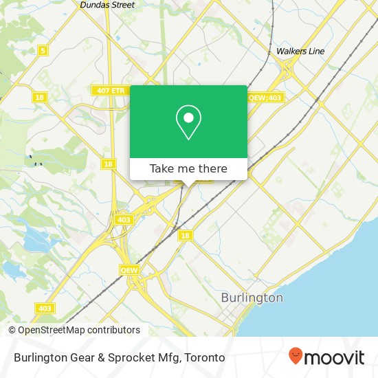 Burlington Gear & Sprocket Mfg map