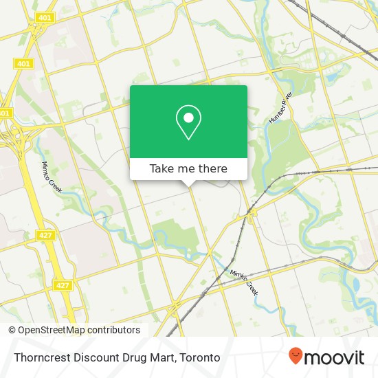 Thorncrest Discount Drug Mart map