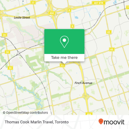 Thomas Cook Marlin Travel map