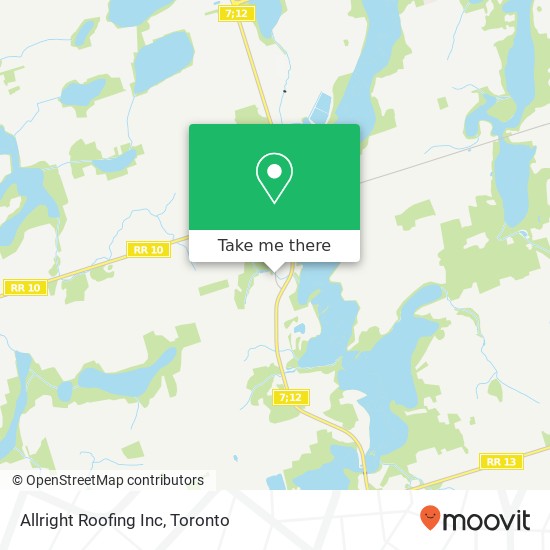Allright Roofing Inc map