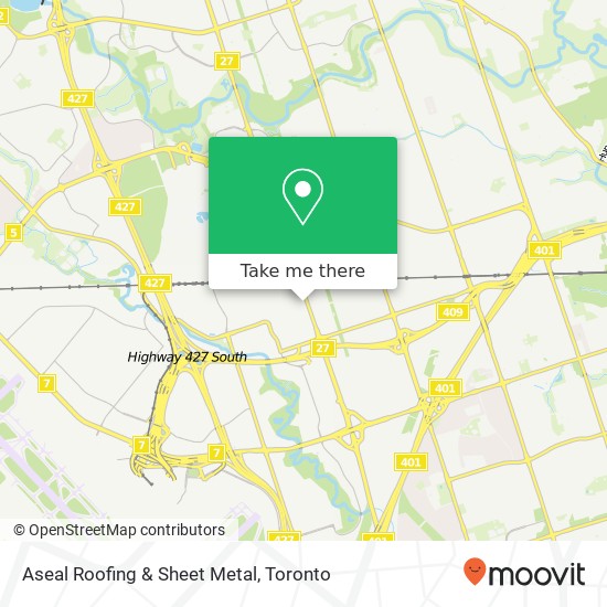 Aseal Roofing & Sheet Metal map