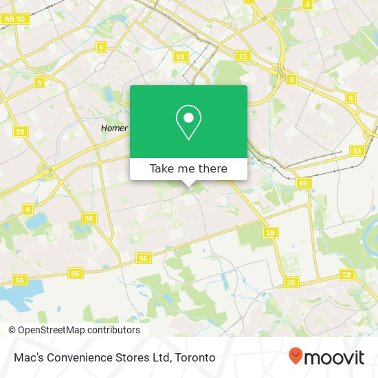 Mac's Convenience Stores Ltd map