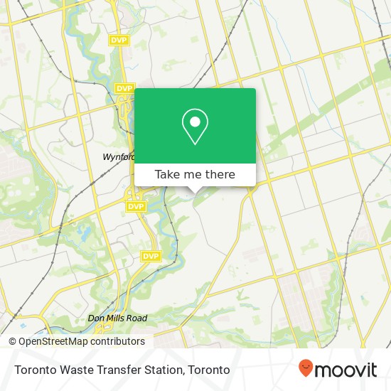 Toronto Waste Transfer Station map