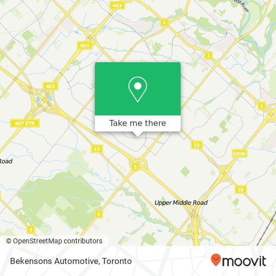 Bekensons Automotive map