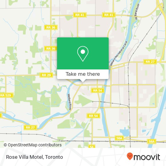 Rose Villa Motel map