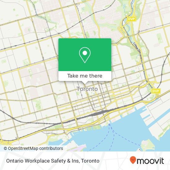 Ontario Workplace Safety & Ins map