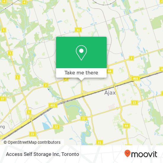 Access Self Storage Inc map