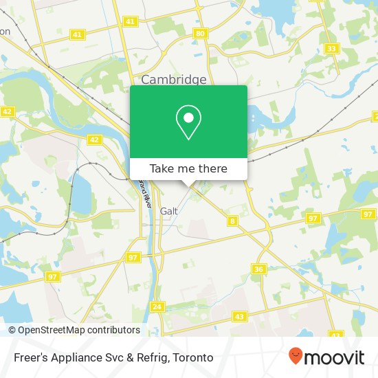 Freer's Appliance Svc & Refrig map