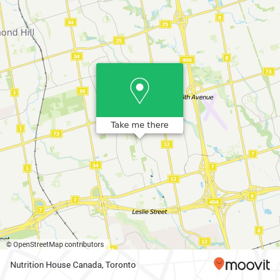 Nutrition House Canada map