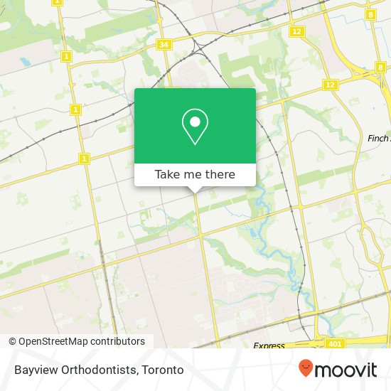 Bayview Orthodontists map